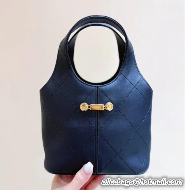 Buy Discount Chanel Calfskin Small Tote Bag AS6132 Black 2026 Top Quality