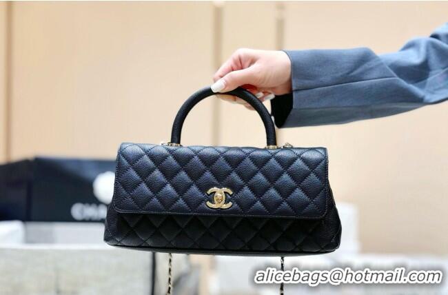 Classic Discount Chanel Grained Calfskin Maxi Flap Bag with Top Handle AS6091 Black 2026 Top Quality