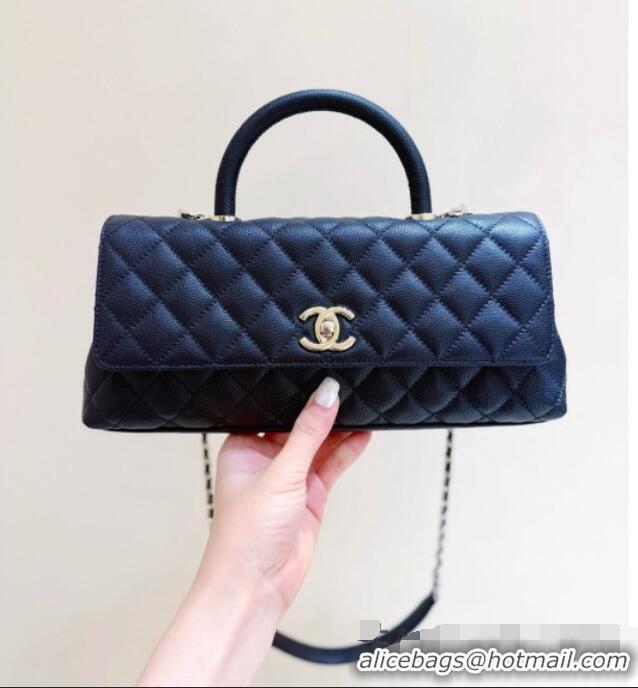 Classic Discount Chanel Grained Calfskin Maxi Flap Bag with Top Handle AS6091 Black 2026 Top Quality
