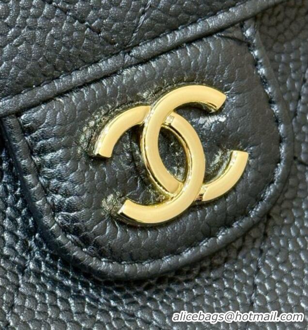Luxury Cheap Chanel Mini Shopping Tote Bag in Grained Calfskin AS6025 Black 2026 Top Quality