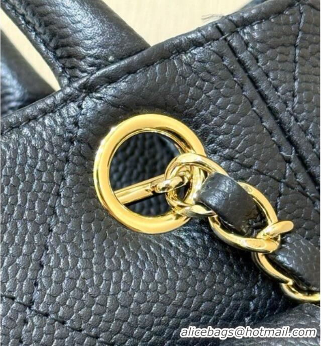 Luxury Cheap Chanel Mini Shopping Tote Bag in Grained Calfskin AS6025 Black 2026 Top Quality