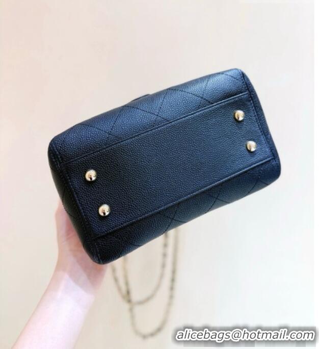 Luxury Cheap Chanel Mini Shopping Tote Bag in Grained Calfskin AS6025 Black 2026 Top Quality