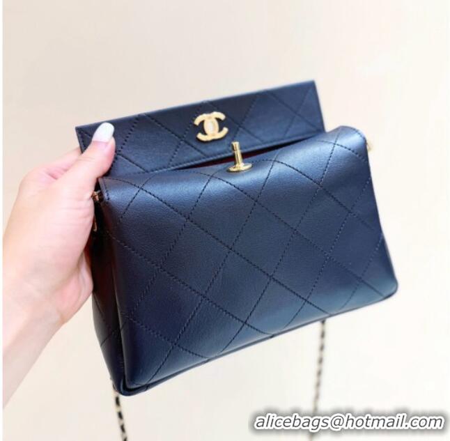 Best Price Chanel Chain Shoulder Bag in Black Calfskin AS6255 2026 Top Quality