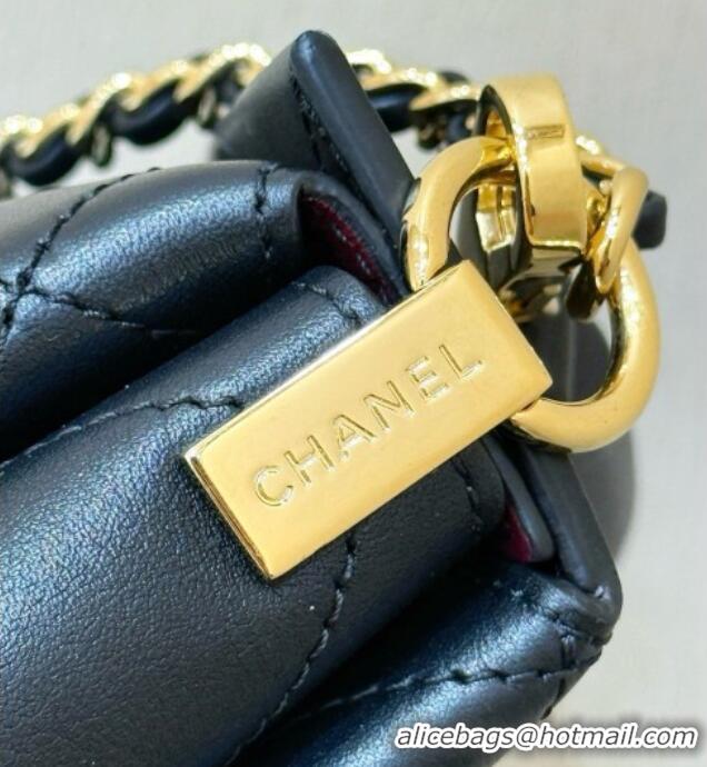 Best Price Chanel Chain Shoulder Bag in Black Calfskin AS6255 2026 Top Quality