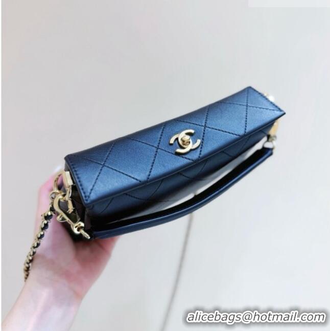 Best Price Chanel Chain Shoulder Bag in Black Calfskin AS6255 2026 Top Quality