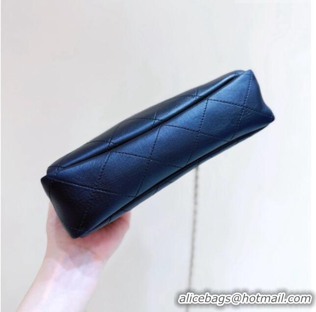 Best Price Chanel Chain Shoulder Bag in Black Calfskin AS6255 2026 Top Quality