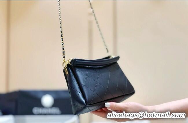 Best Price Chanel Chain Shoulder Bag in Black Calfskin AS6255 2026 Top Quality