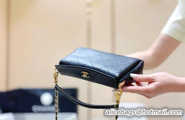 Best Price Chanel Chain Shoulder Bag in Black Calfskin AS6255 2026 Top Quality