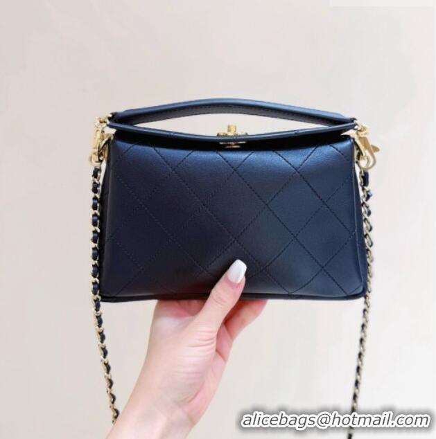 Best Price Chanel Chain Shoulder Bag in Black Calfskin AS6255 2026 Top Quality
