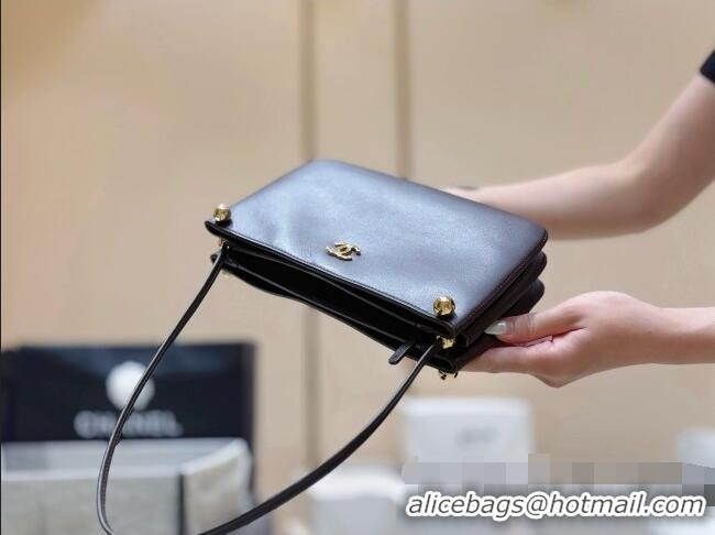 Shop Discount Chanel Calfskin Shoulder Bag AS6238 Dark Brown 2026 Top Quality