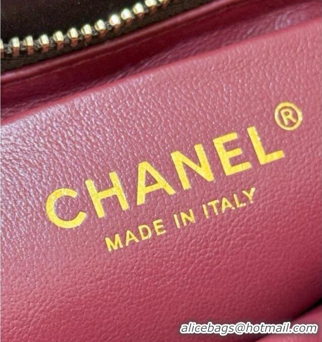 Shop Discount Chanel Calfskin Shoulder Bag AS6238 Dark Brown 2026 Top Quality