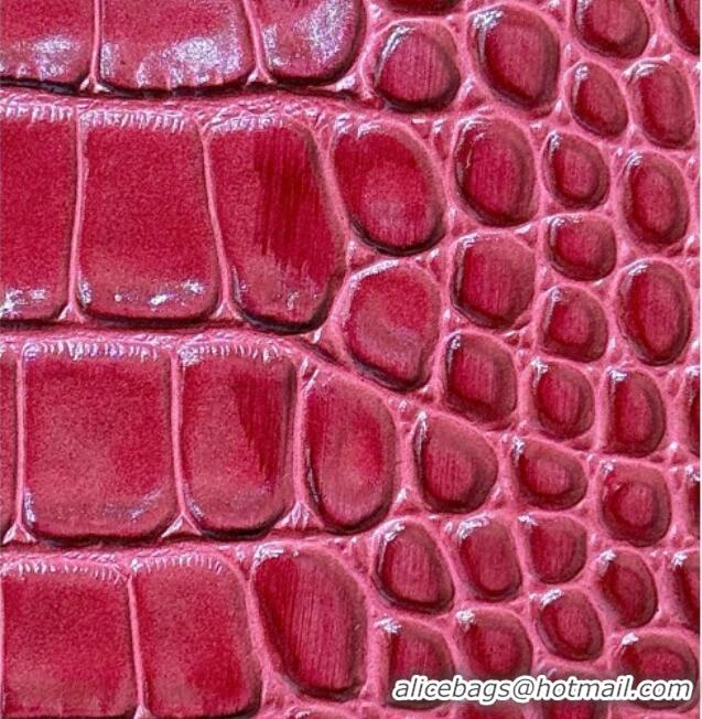 Inexpensive Chanel Small Shopping Bag in Crocodile Embossed Calfskin AS6243 Burgundy 2026 Top Quality