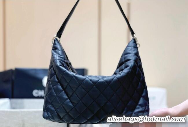 Classic Promotional Chanel Calfskin Maxi Pocket Hobo Bag AS4339 Black 2026 Top Quality