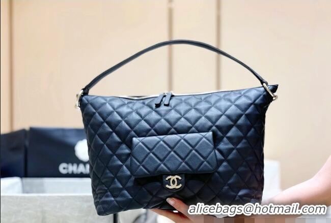 Classic Promotional Chanel Calfskin Maxi Pocket Hobo Bag AS4339 Black 2026 Top Quality