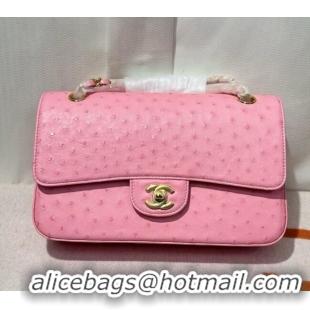 Promotional Chanel Classic Medium Flap Bag in Ostrich Leather CHO0721 Pink 2026