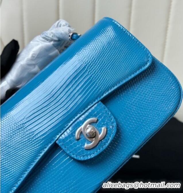 Most Popular Chanel Classic Mini Flap Bag in Lizard Leather CHL0721 Blue 2026