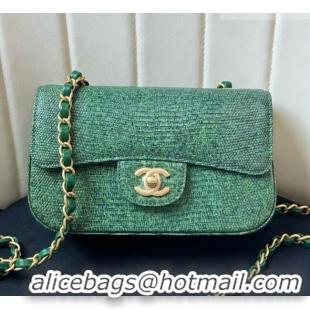 Buy Discount Chanel Classic Mini Flap Bag in Lizard Leather CHL072101 Green 2026
