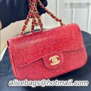 Market Sells Chanel Classic Mini Flap Bag in Lizard Leather CHL0721 Red 2026