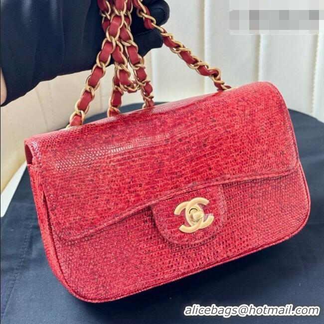 Market Sells Chanel Classic Mini Flap Bag in Lizard Leather CHL0721 Red 2026