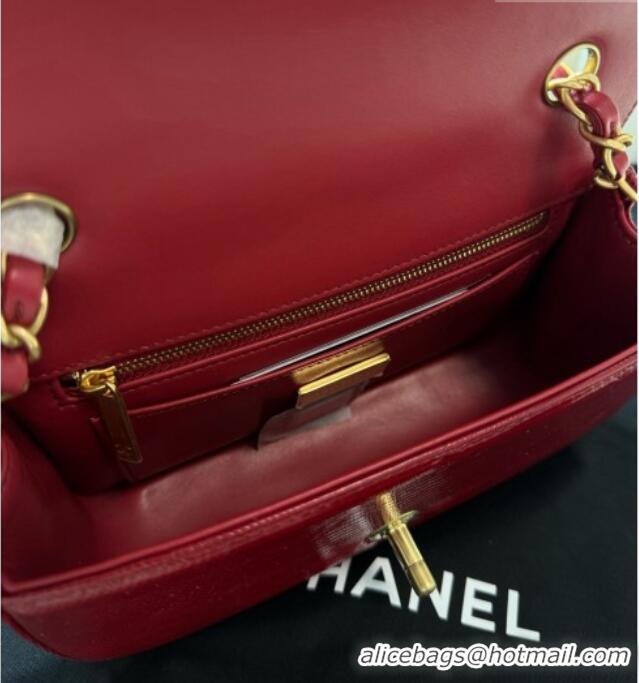 Original Cheap Chanel Classic Mini Flap Bag in Lizard Leather CHL0721 Deep Red 2026