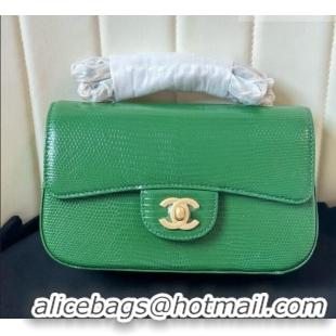 Best Price Chanel Classic Mini Flap Bag in Lizard Leather CHL072102 Green 2026