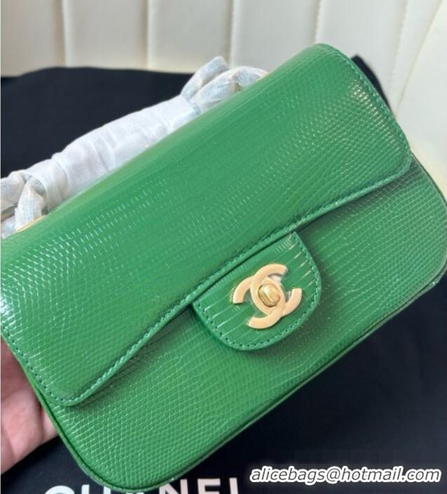 Best Price Chanel Classic Mini Flap Bag in Lizard Leather CHL072102 Green 2026