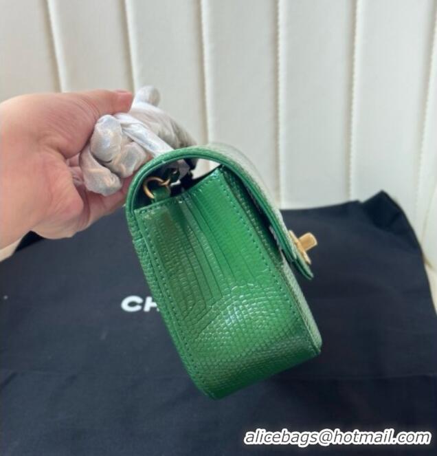 Best Price Chanel Classic Mini Flap Bag in Lizard Leather CHL072102 Green 2026