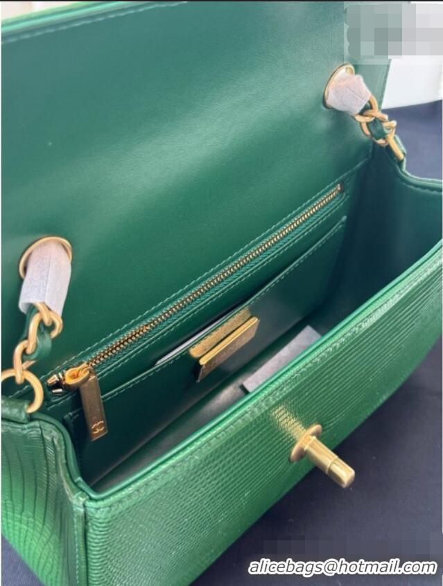 Best Price Chanel Classic Mini Flap Bag in Lizard Leather CHL072102 Green 2026