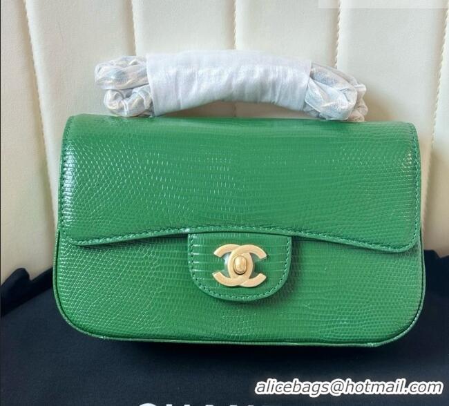Best Price Chanel Classic Mini Flap Bag in Lizard Leather CHL072102 Green 2026