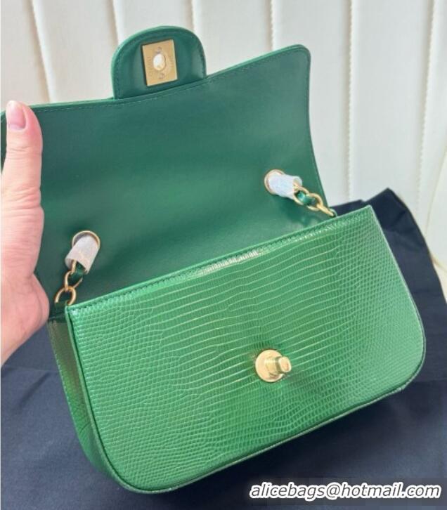 Best Price Chanel Classic Mini Flap Bag in Lizard Leather CHL072102 Green 2026