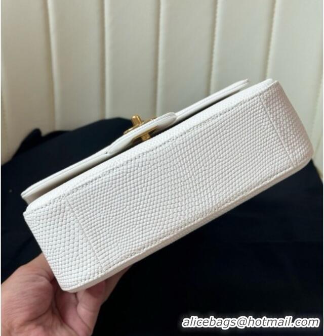 Reasonable Price Chanel Classic Mini Flap Bag in Lizard Leather CHL0721 White 2026