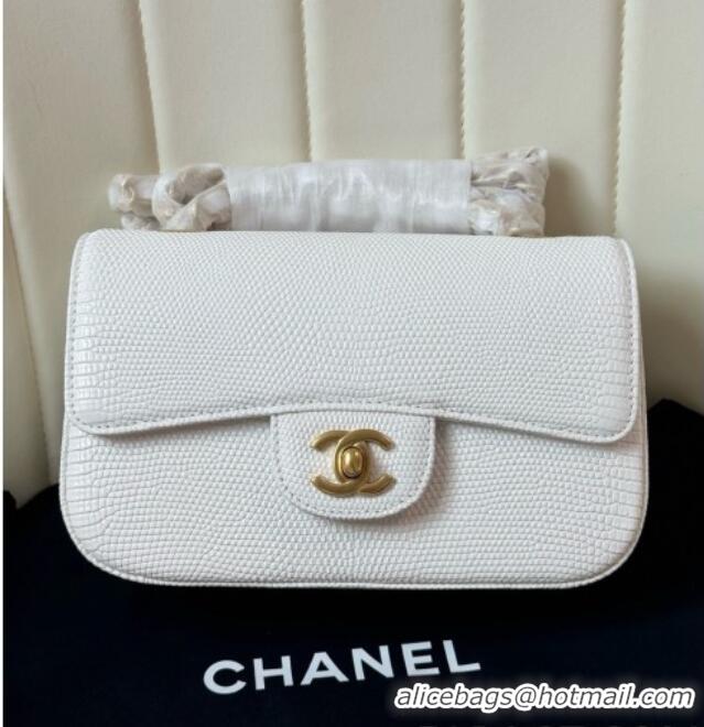 Reasonable Price Chanel Classic Mini Flap Bag in Lizard Leather CHL0721 White 2026