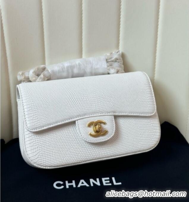 Reasonable Price Chanel Classic Mini Flap Bag in Lizard Leather CHL0721 White 2026