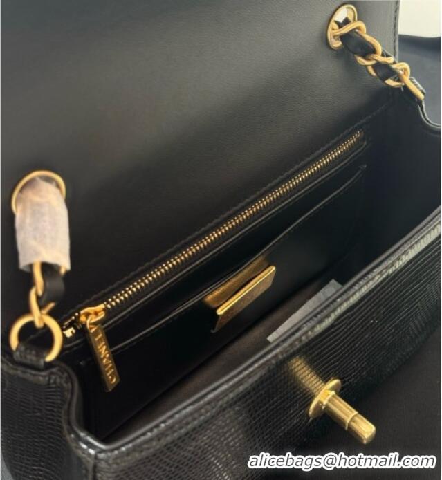 Super Quality Chanel Classic Mini Flap Bag in Lizard Leather CHL0721 Black 2026