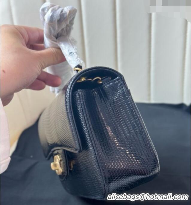 Super Quality Chanel Classic Mini Flap Bag in Lizard Leather CHL0721 Black 2026