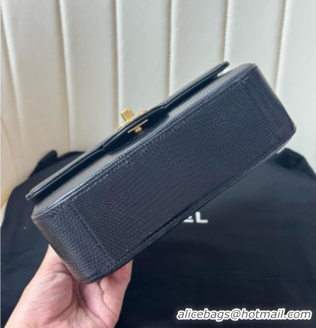 Super Quality Chanel Classic Mini Flap Bag in Lizard Leather CHL0721 Black 2026
