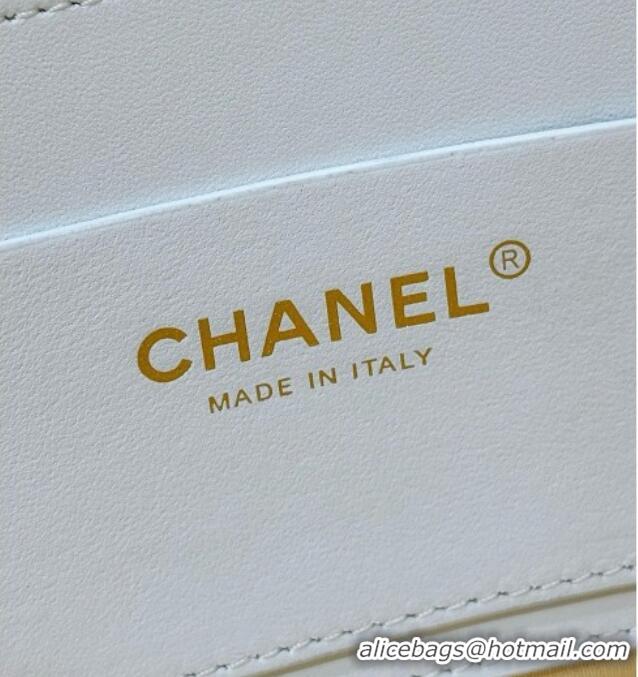 New Cheap Chanel Braided Straw Small Shopping Bag AS5951 Beige/White 2026 Top Quality