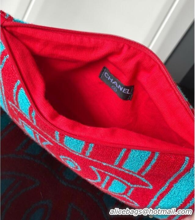 Best Price Chanel Beach Bag and Towel CH081303 Red/Blue 2026