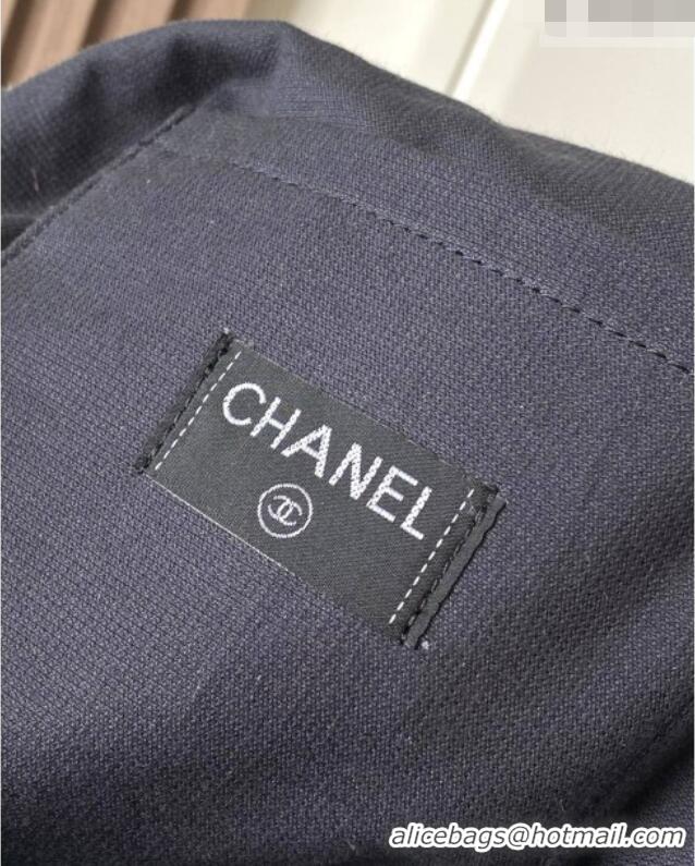 Modern Classic Chanel Beach Bag and Towel 8853 Grey/White 2026