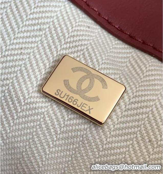New Fashion Chanel Quilted Calfskin Mini Bucket Bag AS6537 Deep Red 2026