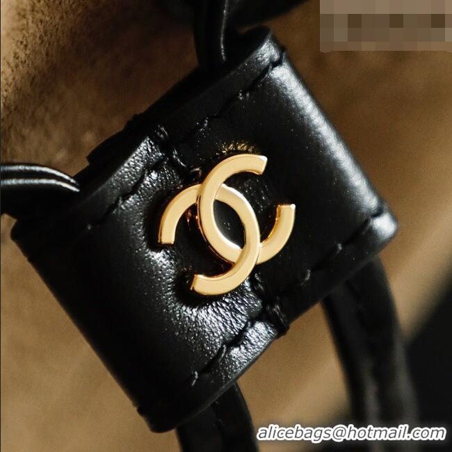 Buy Luxury Chanel Quilted Suede Mini Bucket Bag AS6537 Brown 2026