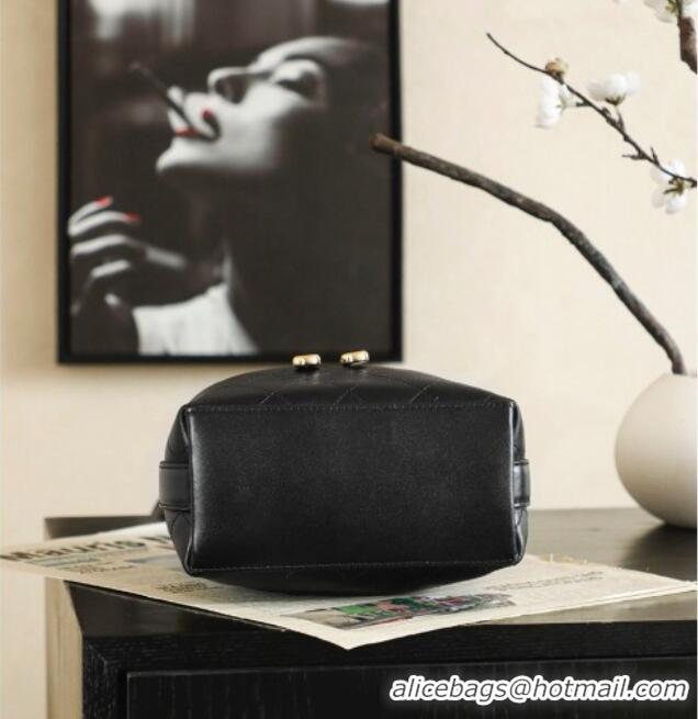 Top Quality Chanel Quilted Calfskin Mini Bucket Bag AS6537 Black 2026