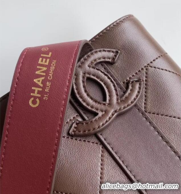 Most Popular Chanel Quilted Calfskin Small Bucket Bag AS6584 Dark Brown 2026