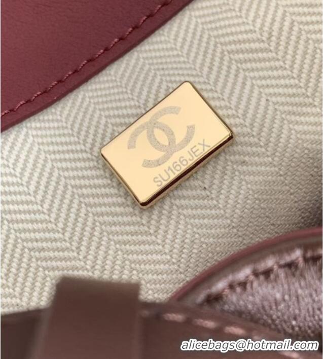 Most Popular Chanel Quilted Calfskin Small Bucket Bag AS6584 Dark Brown 2026