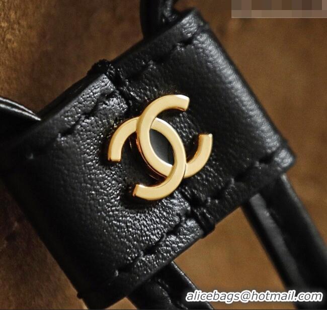 Grade Inexpensive Chanel Quilted Suede Small Bucket Bag AS6584 Brown 2026