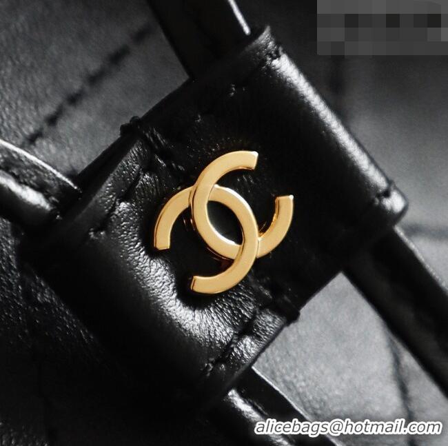 Grade Price Chanel Quilted Calfskin Small Bucket Bag AS6584 Black 2026