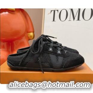 Top Grade Louis Vuitton LV Sneakerina Open Back in Mesh & Suede 6072872 Black 2026