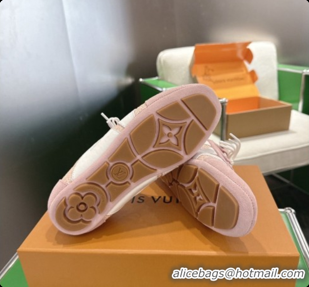 Grade Louis Vuitton LV Sneakerina Sneakers in Suede & Glitter 6072870 Light Pink 2026