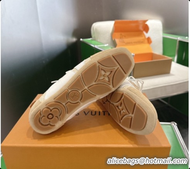 Durable Louis Vuitton LV Sneakerina Sneakers in Suede & Glitter 6072870 Beige 2026