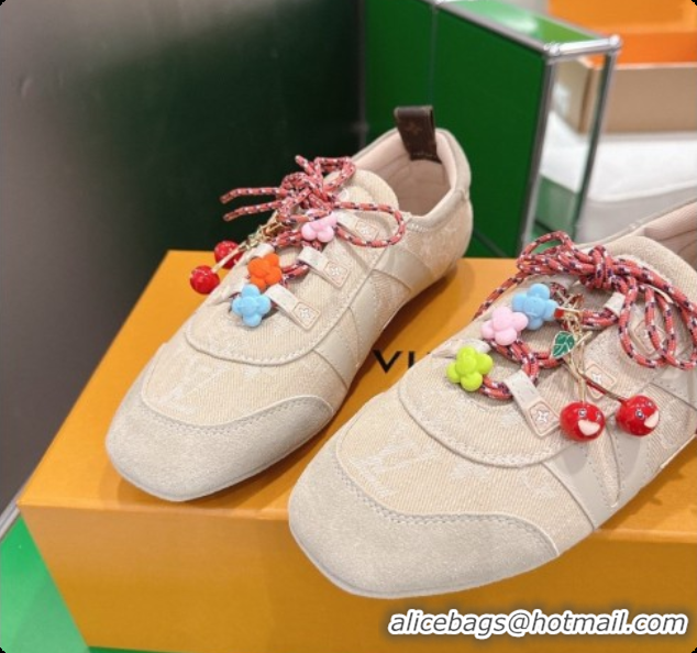 Good Quality Louis Vuitton LV Sneakerina Sneakers in Monogram Denim 6072877 Beige 2026